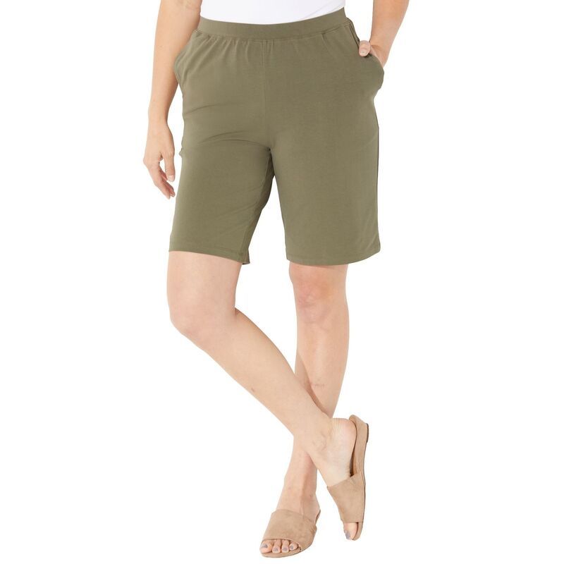 キャサリンズ レディース ボトムス ハーフパンツ・ショーツ プラスサイズ Catherines Womens Plusize Suprema Short Grape Leaf グレープ