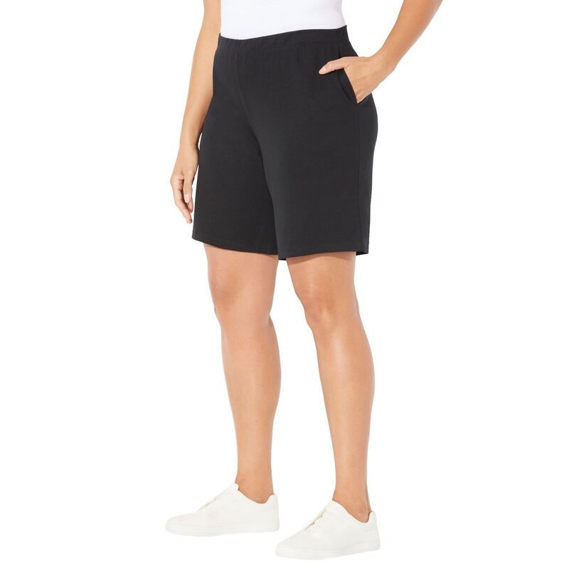キャサリンズ レディース ボトムス ハーフパンツ・ショーツ プラスサイズ Catherines Womens Plusize Suprema Short Black ブラック