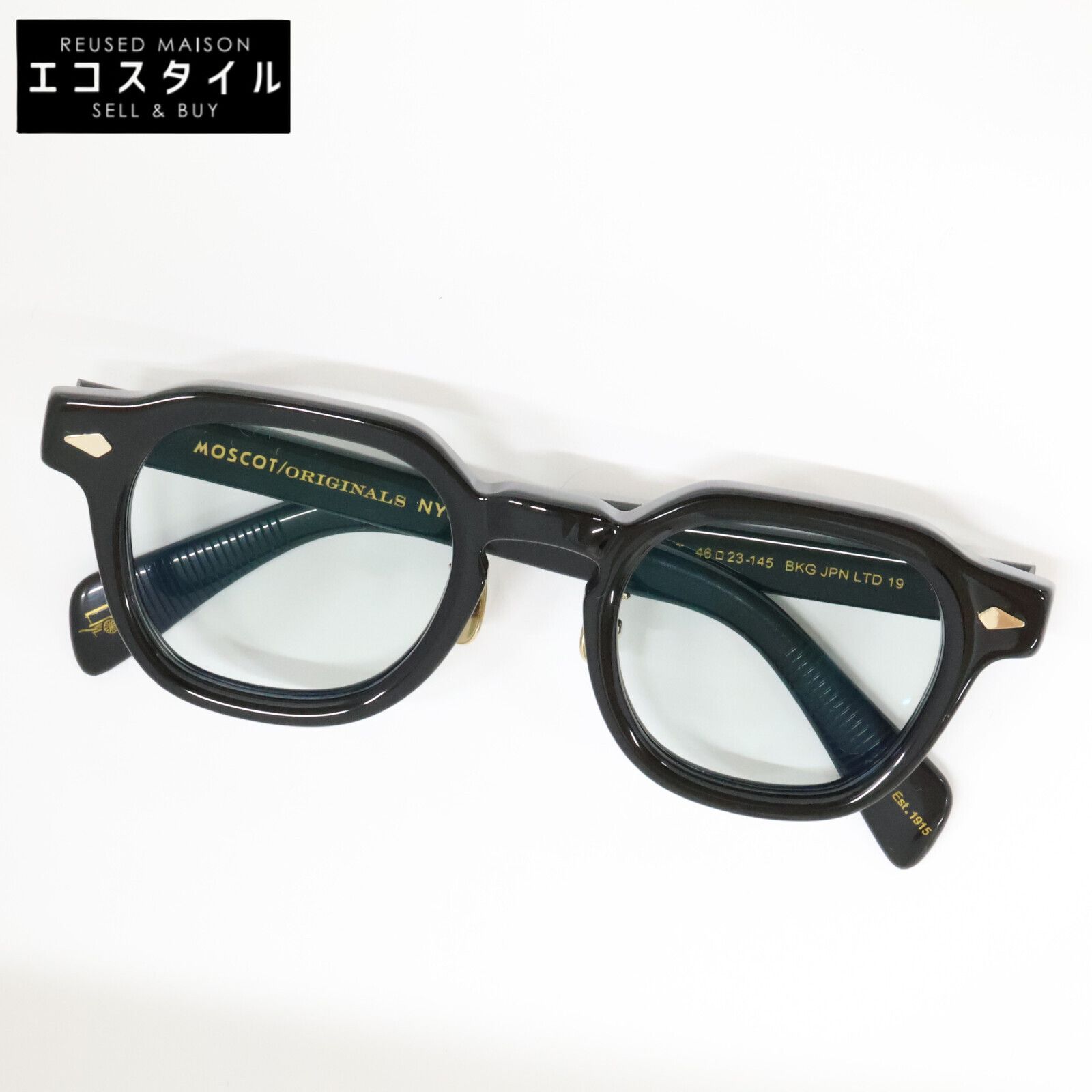 MOSCOT　モスコット　DOLT BKG JPN LTD 19 ドルト 日本限定モデル 度入りレンズ スクエアシェイプ アイウェア　46□23-145