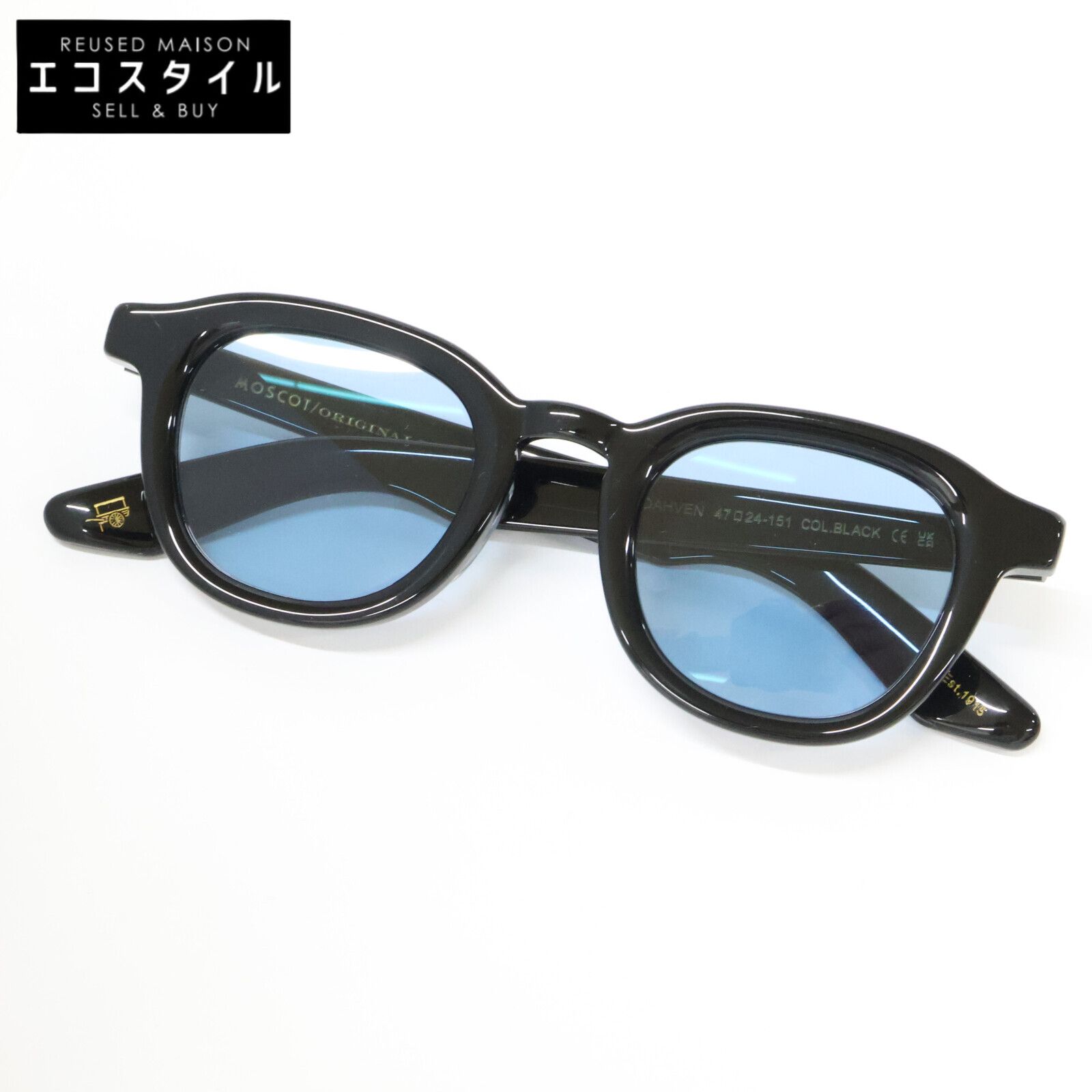 MOSCOT　モスコット　DAHVEN COL.BLACK ダーヴェン 度入りレンズ ウェリントンシェイプ　47□24-151