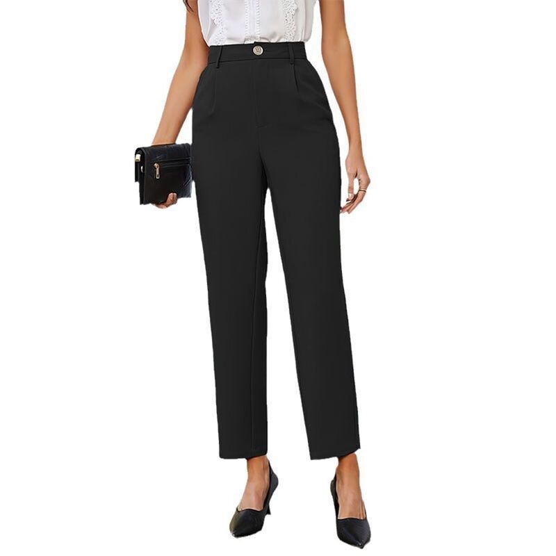 コジョイン レディース ボトムス カジュアルパンツ ストレート Kojooin Women Business Dress Pants Office Straight Leg Trousers Blac