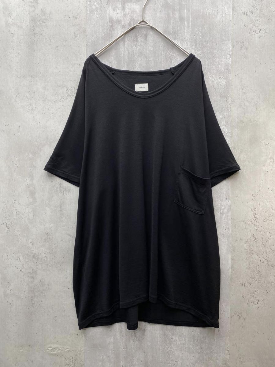 CAPERTICA カペルチカ 日本製 SUPER 120s WASHABLE WOOL JERSEY 半袖 Tシャツ size2/ブラック ■◆◎メンズ