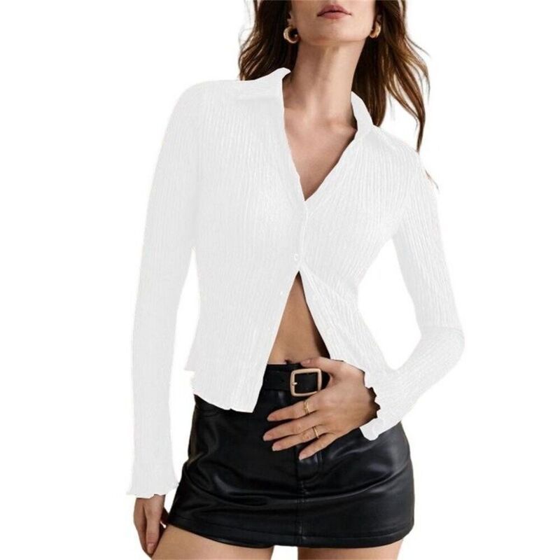 イエスファッション レディース アウター ニット・セーター ボタンダウン カーディガン ダウン Yesfashion Womens Long Sleeve Lapel Collar Tops Caus