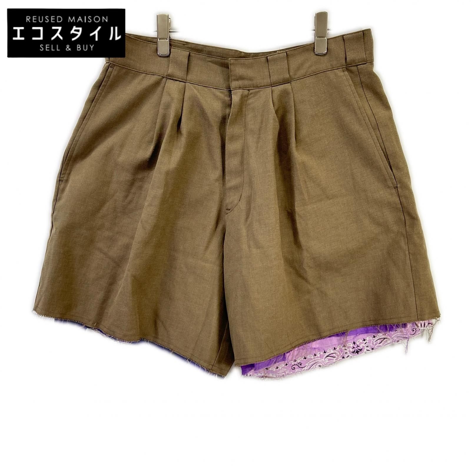 Children of the discordance　チルドレンオブザディスコーダンス　21年製 COTDPT-352B ブラウン Vintage Bandana Wide Short Pants　3