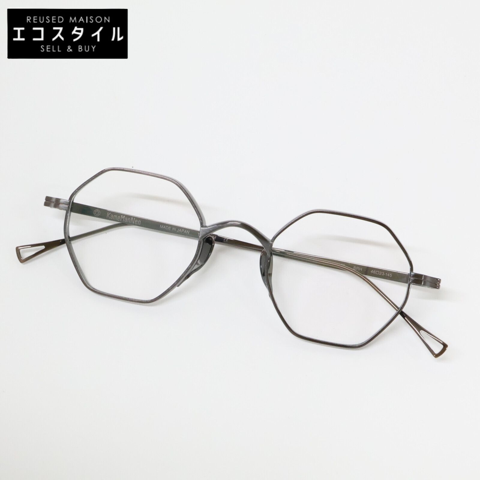 KameManNen　カメマンネン　【美品】KMN152 BRH TITANIUM オクタゴンシェイプ アイウェア　46□23-145