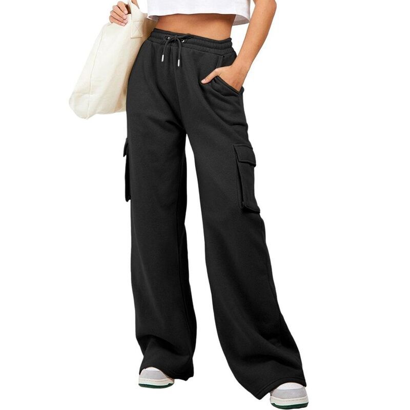 エリートチョイス レディース ボトムス カジュアルパンツ ドローコードウエスト ジョガーパンツ Elitechoice Womens HighRise WideLeg Cargo Joggers Dr