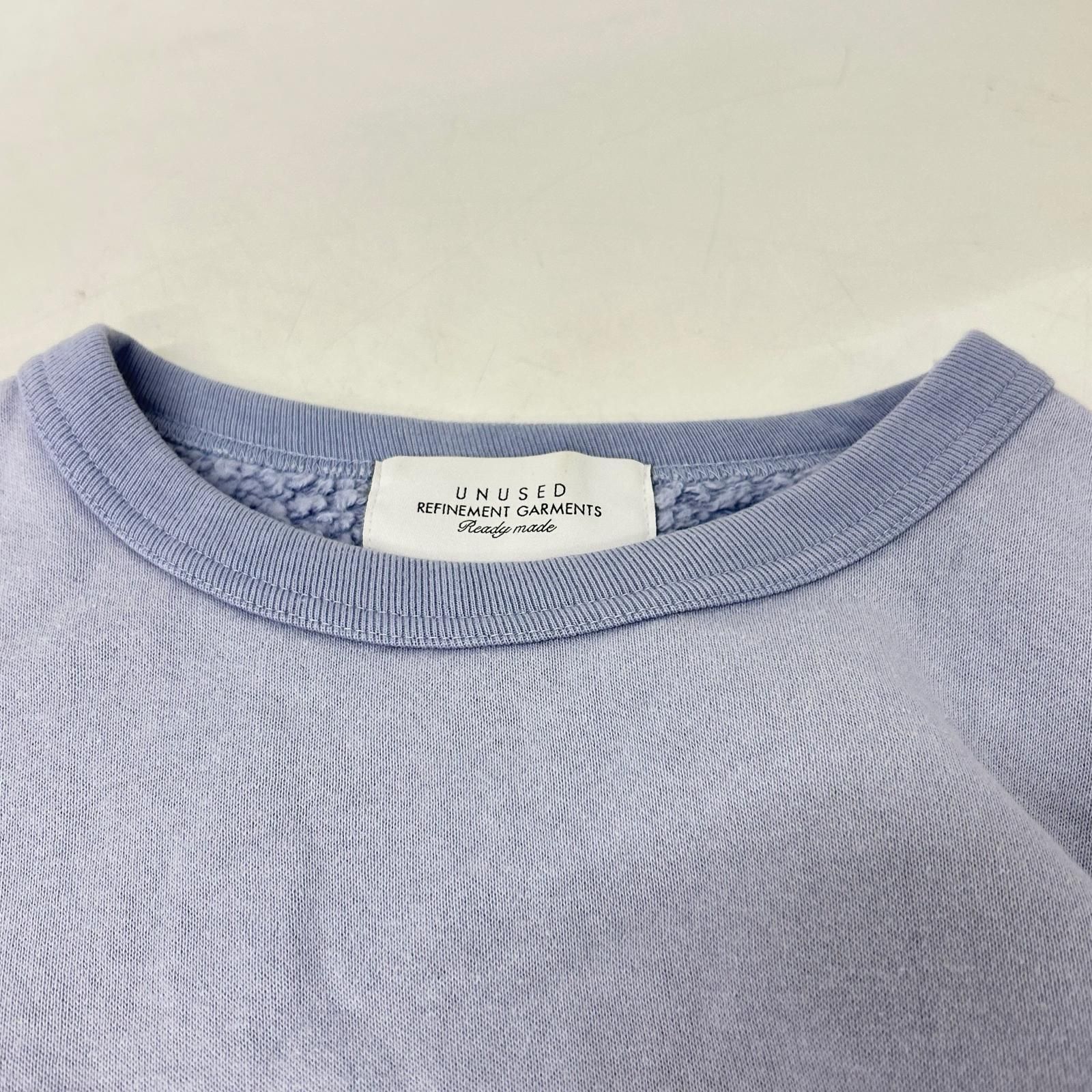 UNUSED アンユーズド US2367 パープル SWITCHING CREWNECK SWEATSHIRT 