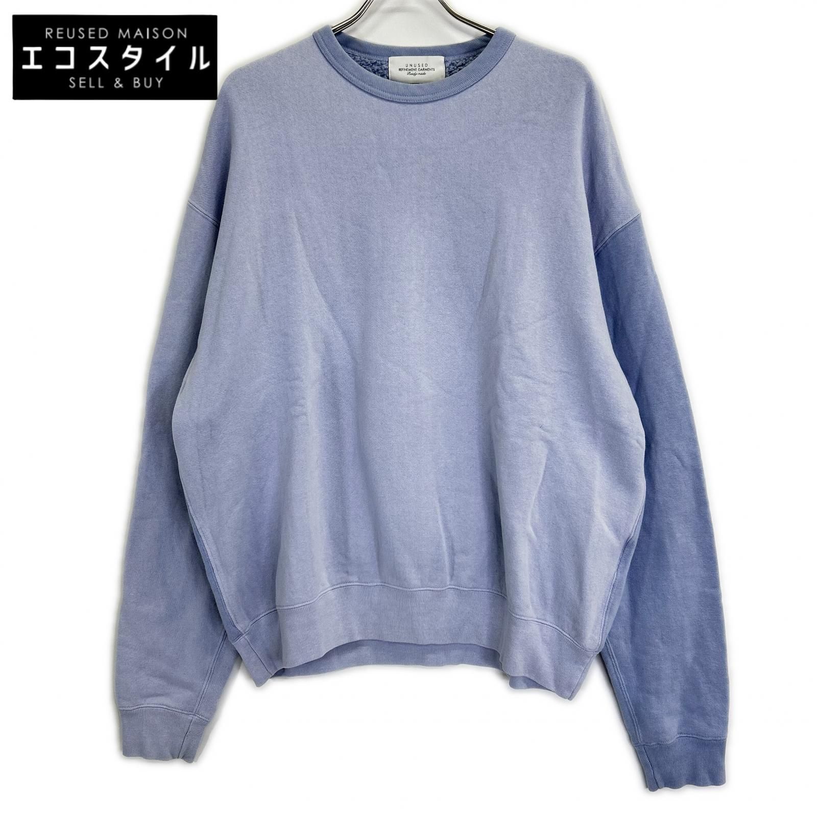 UNUSED　アンユーズド　US2367 パープル SWITCHING CREWNECK SWEATSHIRT 裏起毛スウェット　2