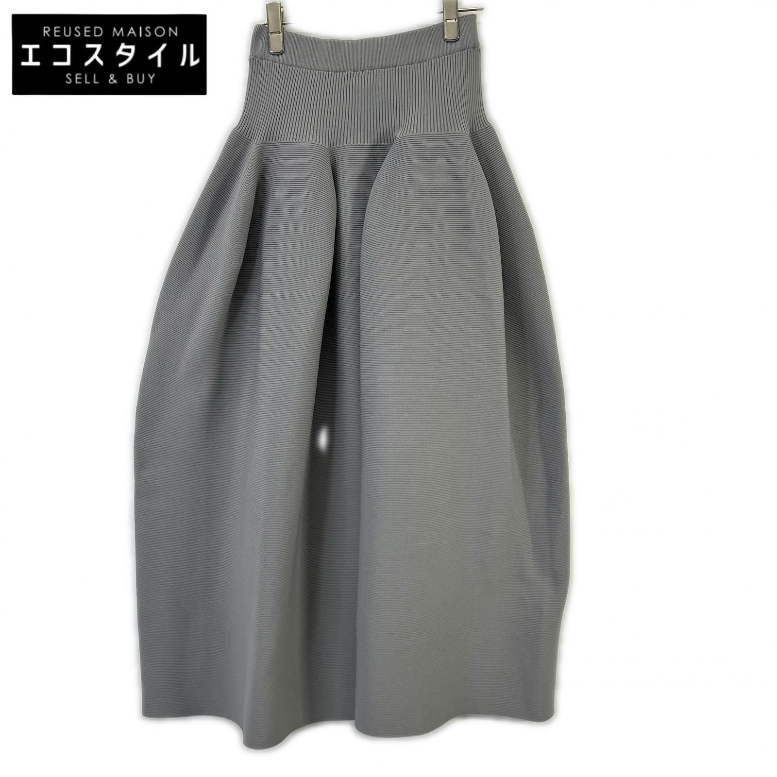 CFCL　シーエフシーエル　CF005KG126 ブルーグレー ポリエステル リブニット POTTERY SKIRT/ポタリースカート　1