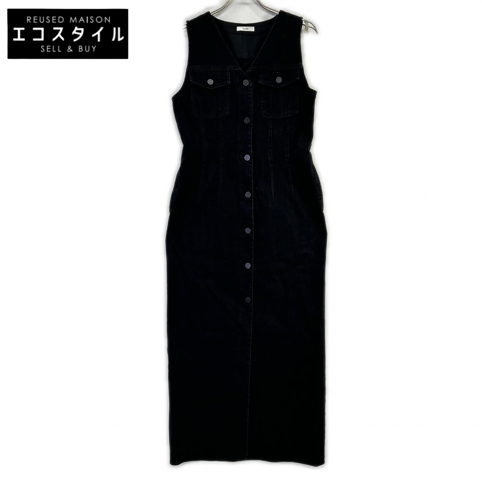 CLANE　クラネ　ブラック デニムノースリーブワンピース　2 11,801円