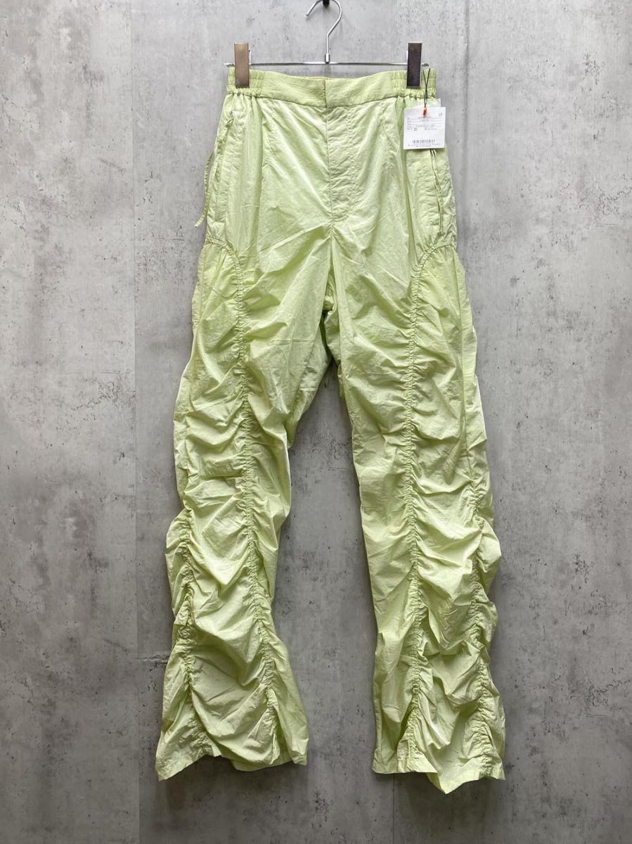 新品 SLY スライ ASYMMETRY GATHER パンツ 楽ちん 美光沢 size2/ライトグリーン ■◆◎レディース