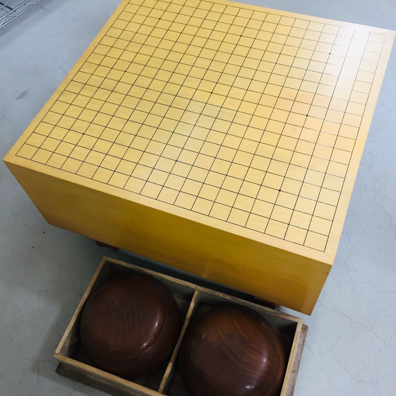 S【ヴィンテージ】碁盤 蛤碁石 囲碁 コレクション アンティーク 重厚感 高級感