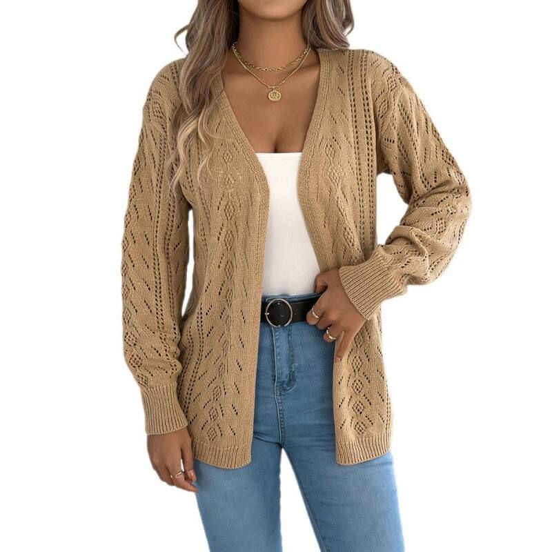 イエスファッション レディース アウター ニット・セーター カーディガン Yesfashion Womens Crochet Cardigan Kimono Boho Long Sleeve Ligh