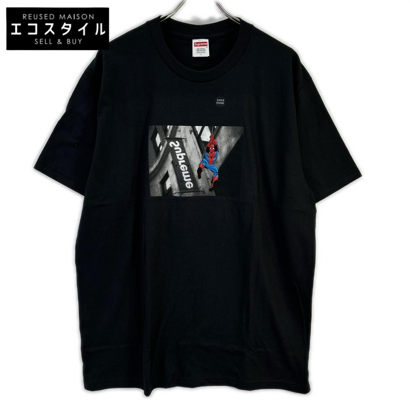 Supreme　シュプリーム　ブラック Spider-Man Tシャツ　L