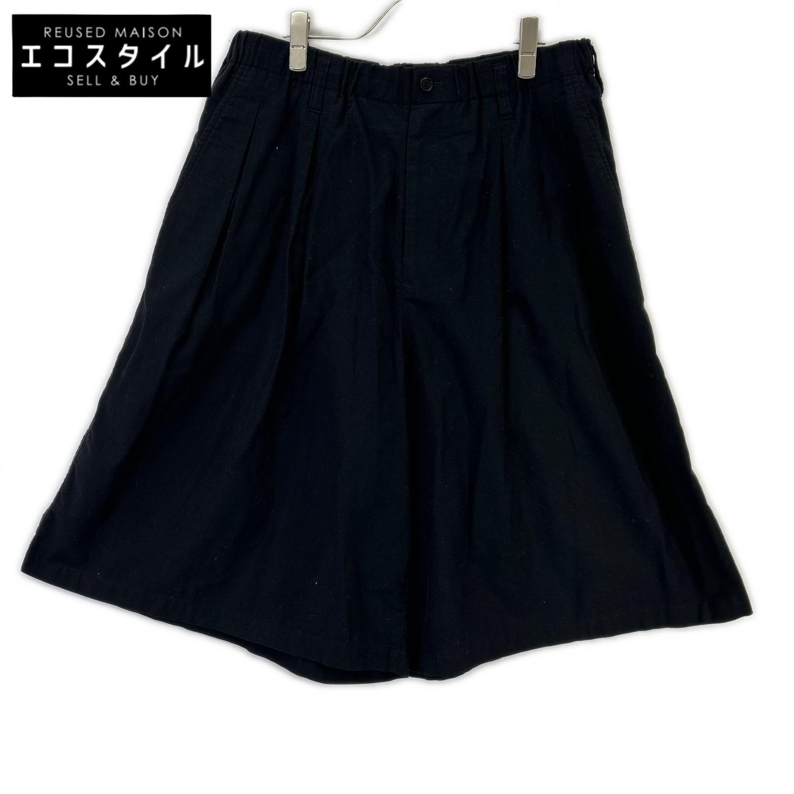 BLACK Scandal Yohji Yamamoto　ブラックスキャンダルヨウジヤマモト　HN-P25-013 ブラック 20SS Waist Elastin tuck Half Pants　2