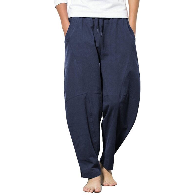 クーファンディ レディース ボトムス カジュアルパンツ ドローコードウエスト コットン リネン COOFANDY Men Cotton Linen Elastic Pants Drawstring W