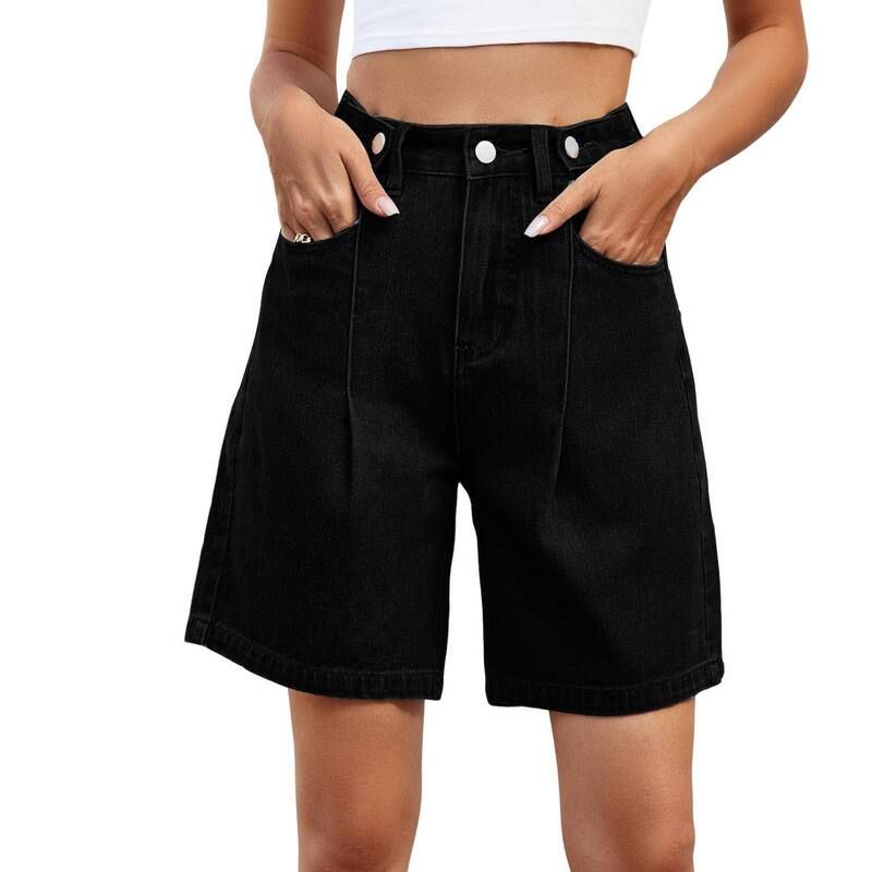 セオリア レディース ボトムス カジュアルパンツ デニム Seoria Womens Washable Fabric with Adjustable Waist Denim Five Quarter