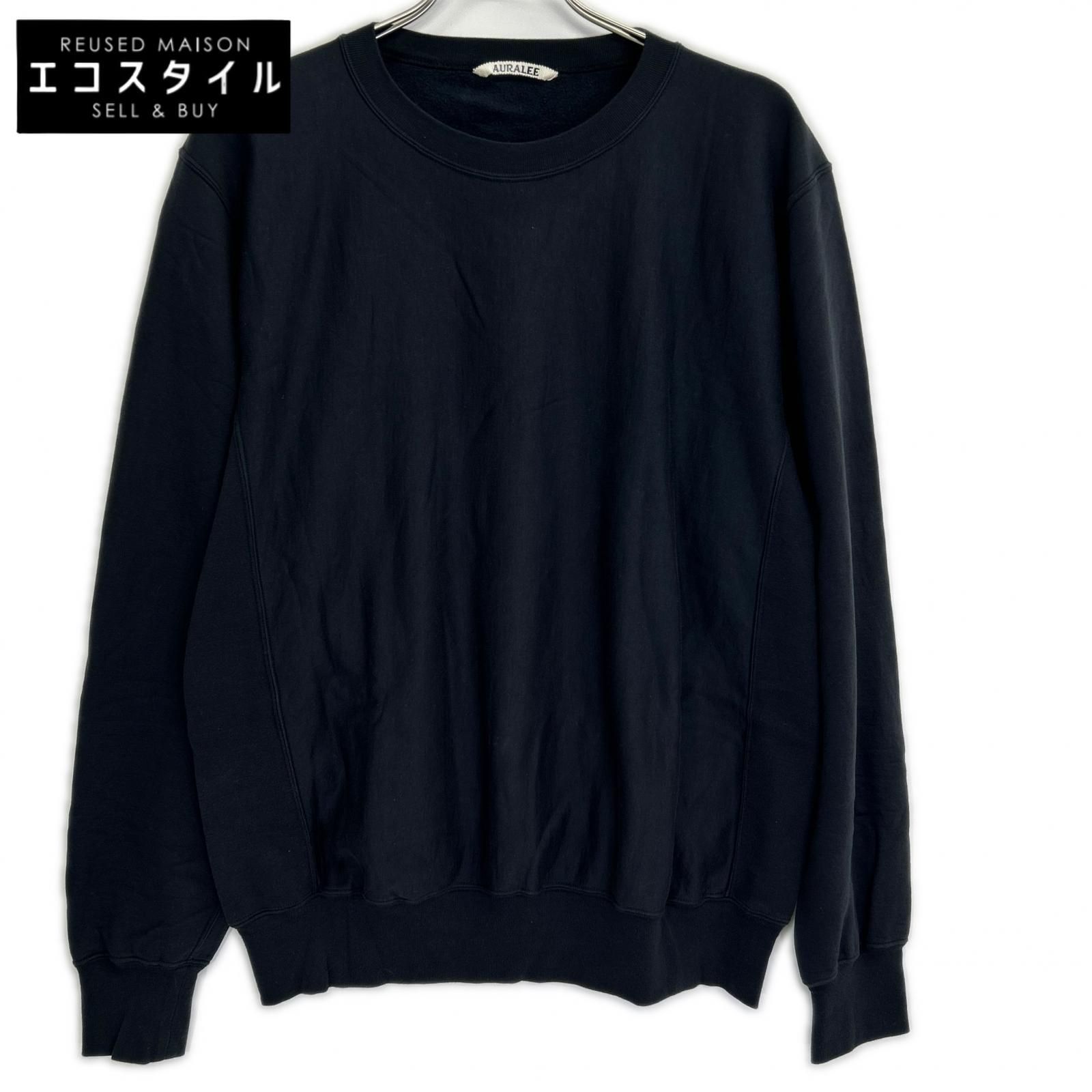 AURALEE　オーラリー　26SS A26SP02NU インクブラック ELASTIC HIGH GAUGE SWEAT P/O　3