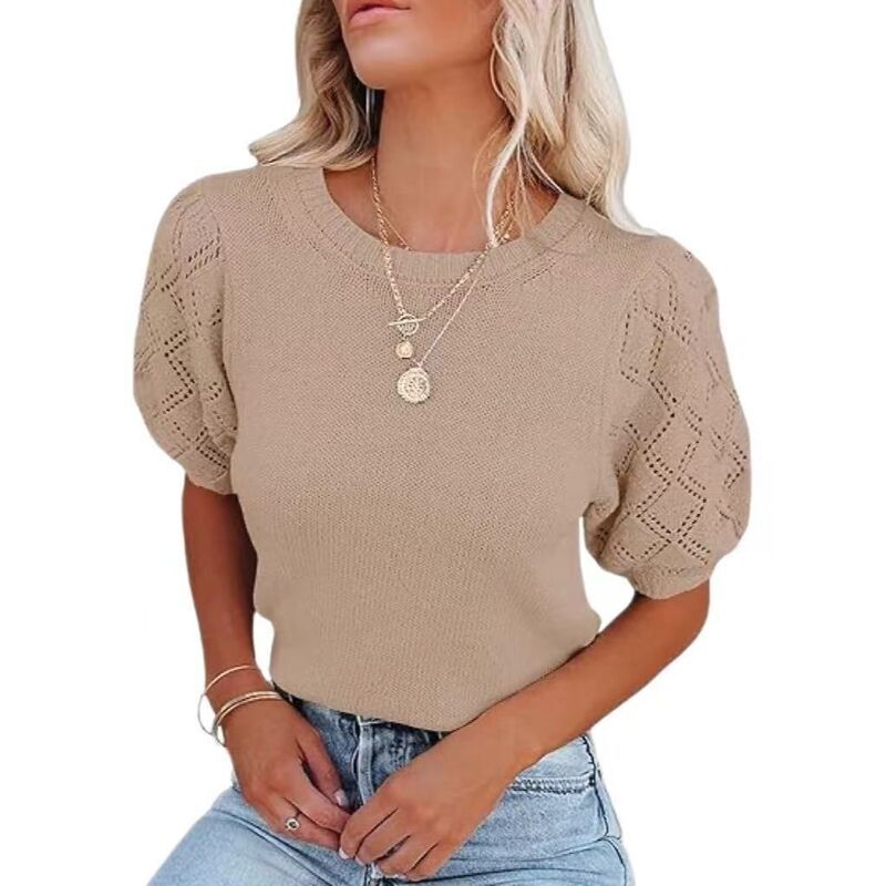 クリアフラワー レディース アウター ニット・セーター クルーネック ClearFlower Womenshort Sleeve Sweaters Crewnecknit Pullover Topsu