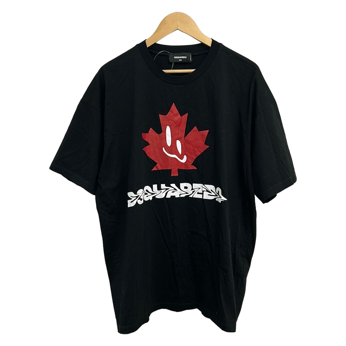 DSQUARED2(ディースクエアード) 半袖Tシャツ サイズXXS XS レディース - 黒×レッド×白 クルーネック