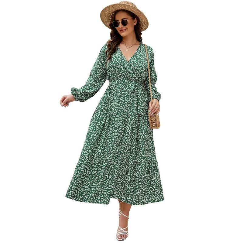 エリートスピリット レディース トップス ワンピース Vネック ハイウエスト プラスサイズ EliteSpirit Womens Plusize VNeck Wrap High Waist Long