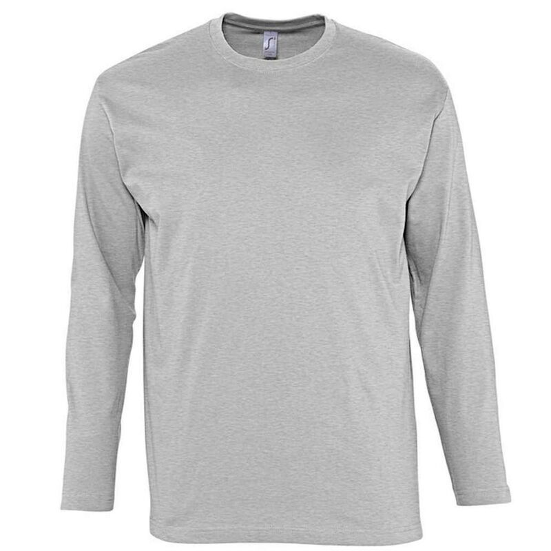ソルズ レディース トップス Tシャツ 長袖 SOLS Mens Monarch Melange LongSleeved TShirt Grey Melange グレー