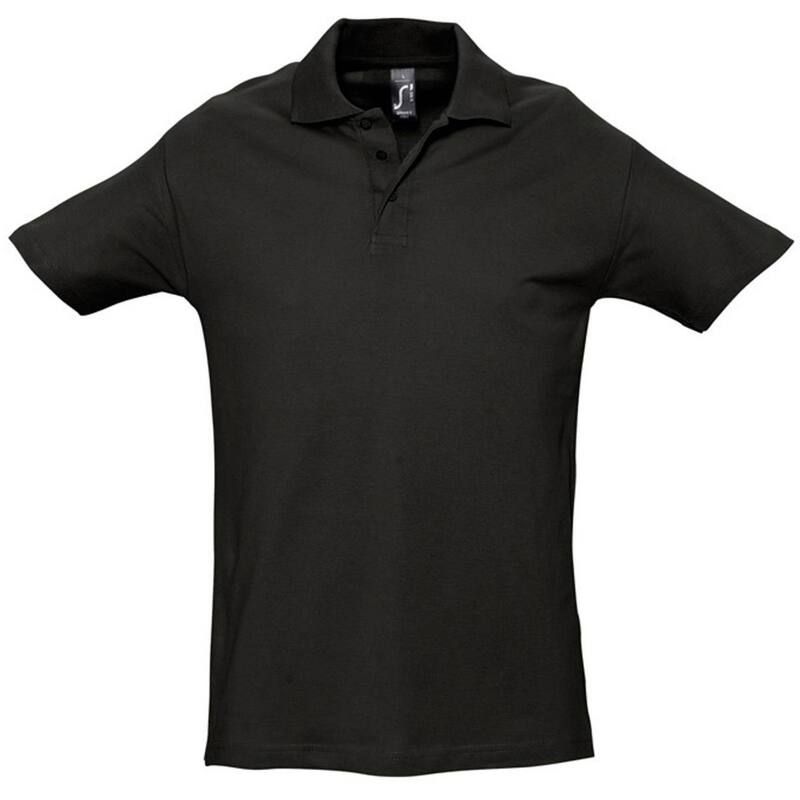 ソルズ レディース トップス Tシャツ ポロシャツ SOLS Menspring II Short Sleeve Heavyweight Polo Shirt Black ブラック