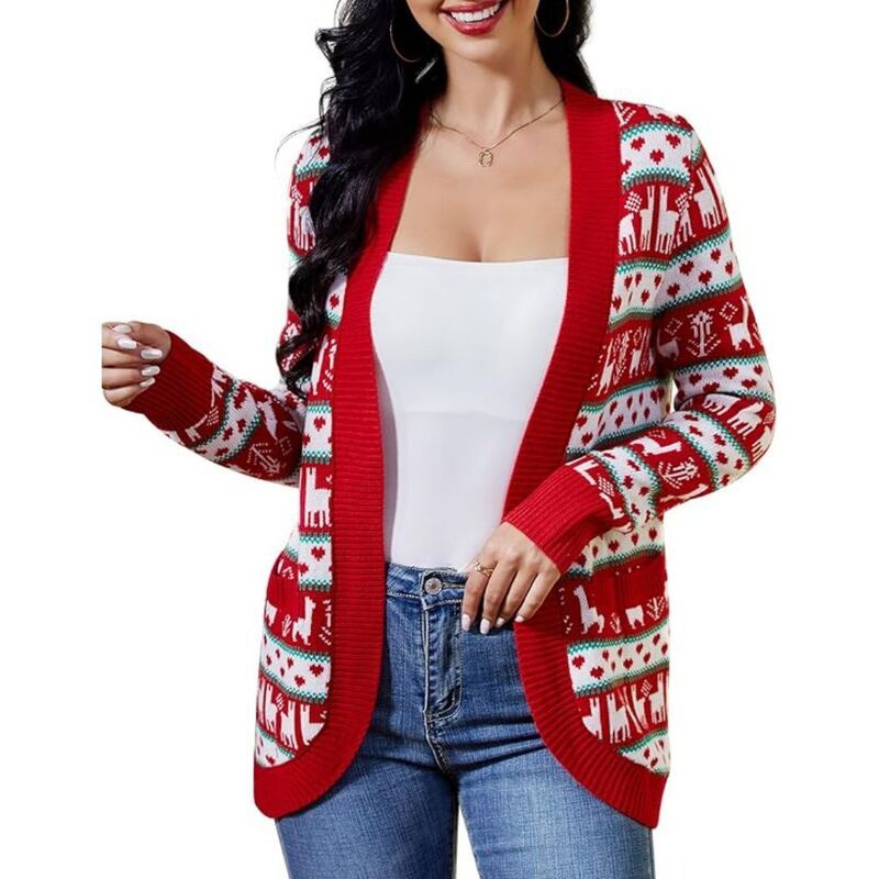 イエスファッション レディース アウター ニット・セーター スウェット シャツ Yesfashion Womens Christmasweatshirt Sweater Novelty Long Sl