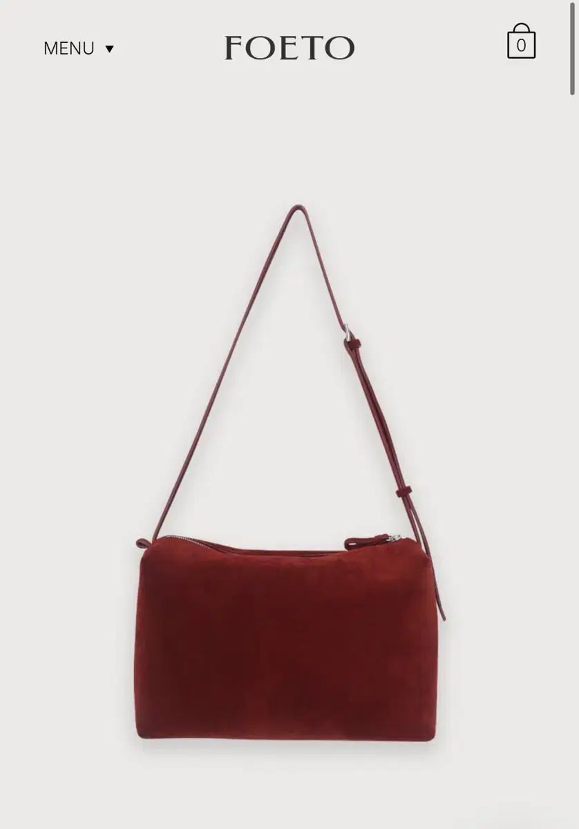 ポエト FOETO ARO SUEDE BAG - ROMANTIC RED