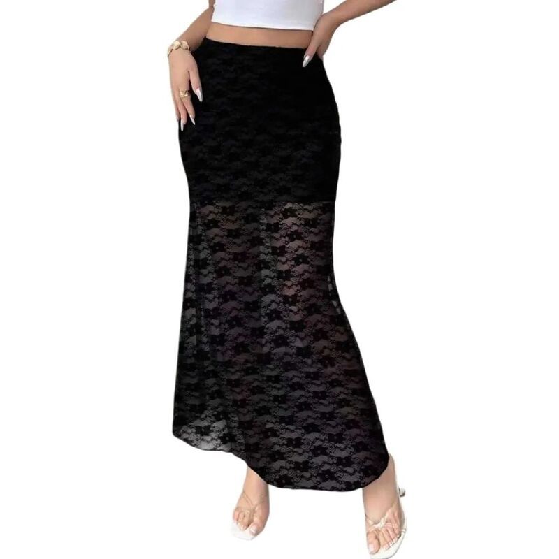 クリアフラワー レディース ボトムスカート フラワー柄 プラスサイズ プリント メッシュ ClearFlower Womens Plusize Floral Print Mesh Long Skirt