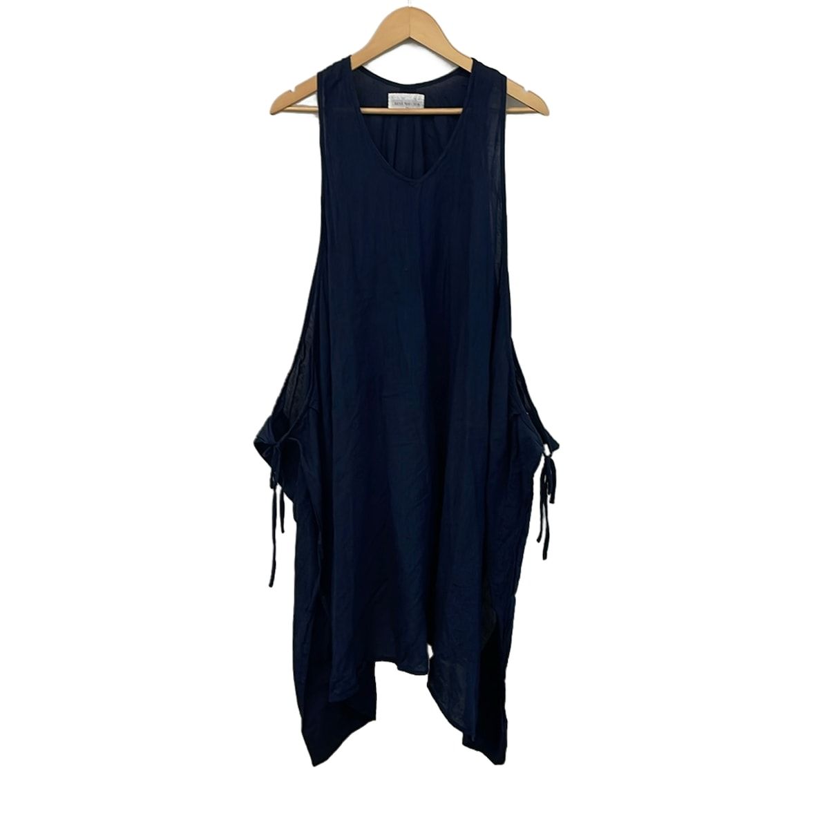 Khadi and Co(カディアンドコー) ワンピース サイズM レディース美品 - ネイビー ノースリーブ/ロング