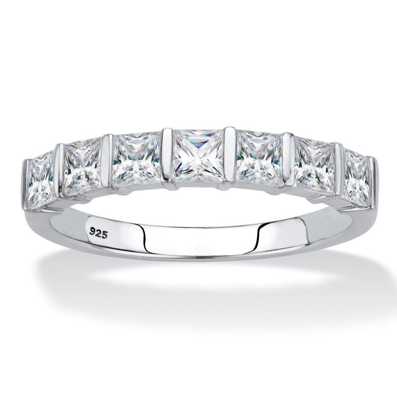 パームビーチジュエリー レディース アクセサリー リング PalmBeach Jewelry 112 Cttw PrincessCut Cubic Zirconia Platinumplated St