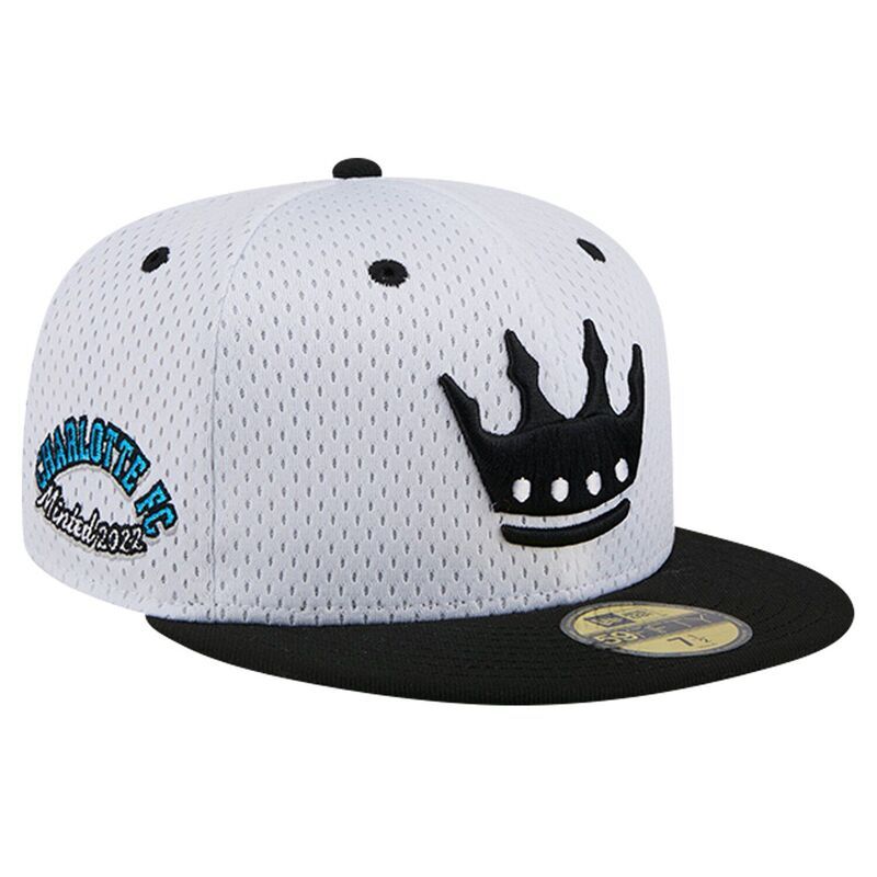 ニューエラ レディース アクセサリー 帽子 メッシュ Mens New Era Gray Charlotte FC Throwback Mesh 59FIFTY Fitted Hat Cfc Whit