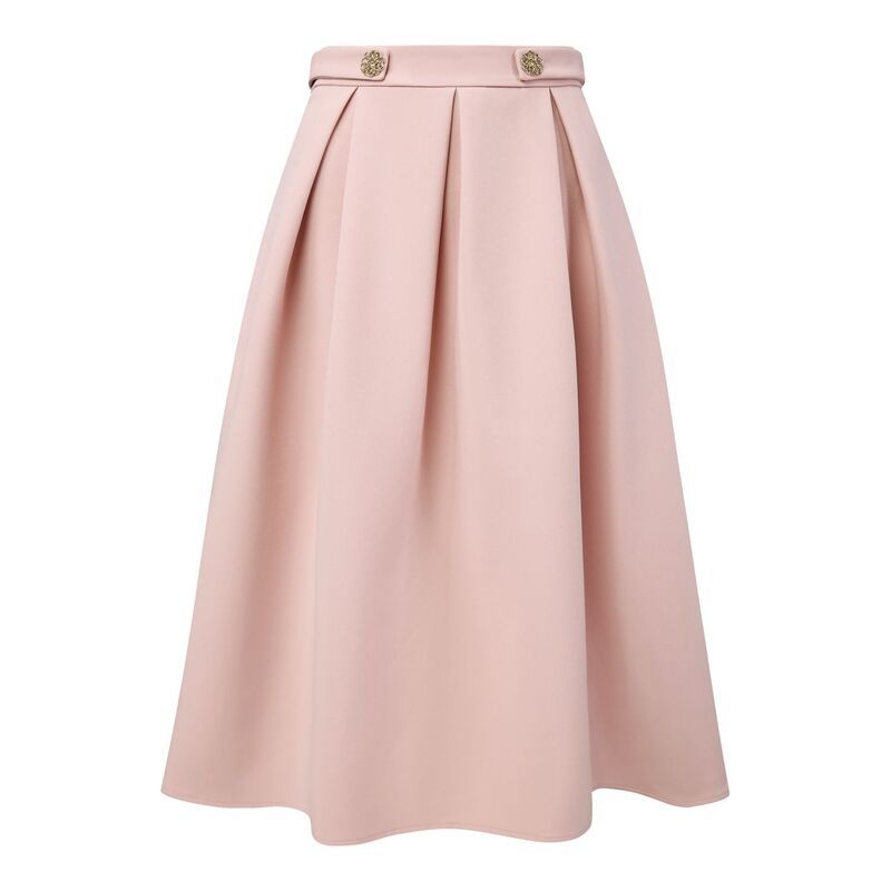 インスパイア シック レディース ボトムスカート A ライン ひざ丈 プリーツ INSPIRE CHIC Womens Knee Length Pleated Skirt Work Aline Ski