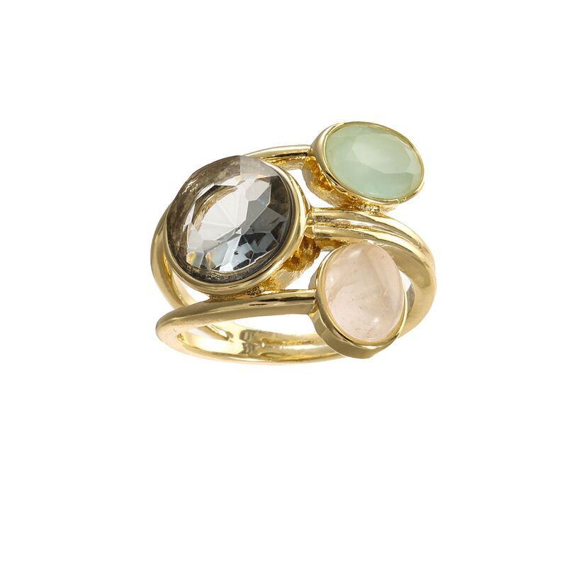 シティリュクス レディース アクセサリー リング City Luxe Gold Tone Rose Quartz Crystal Multistone Ringold Tone ゴールド