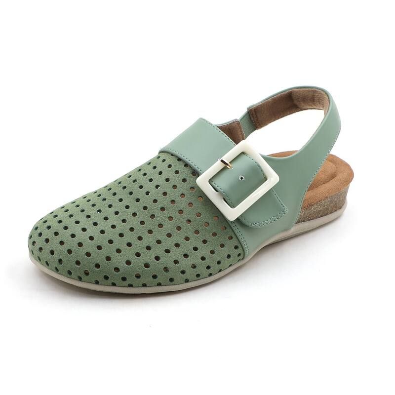 FC デザイン レディース シューズ サンダル FC Design Comfort Perforated Slingback Sandals for Women Everyday SlipOn Foo