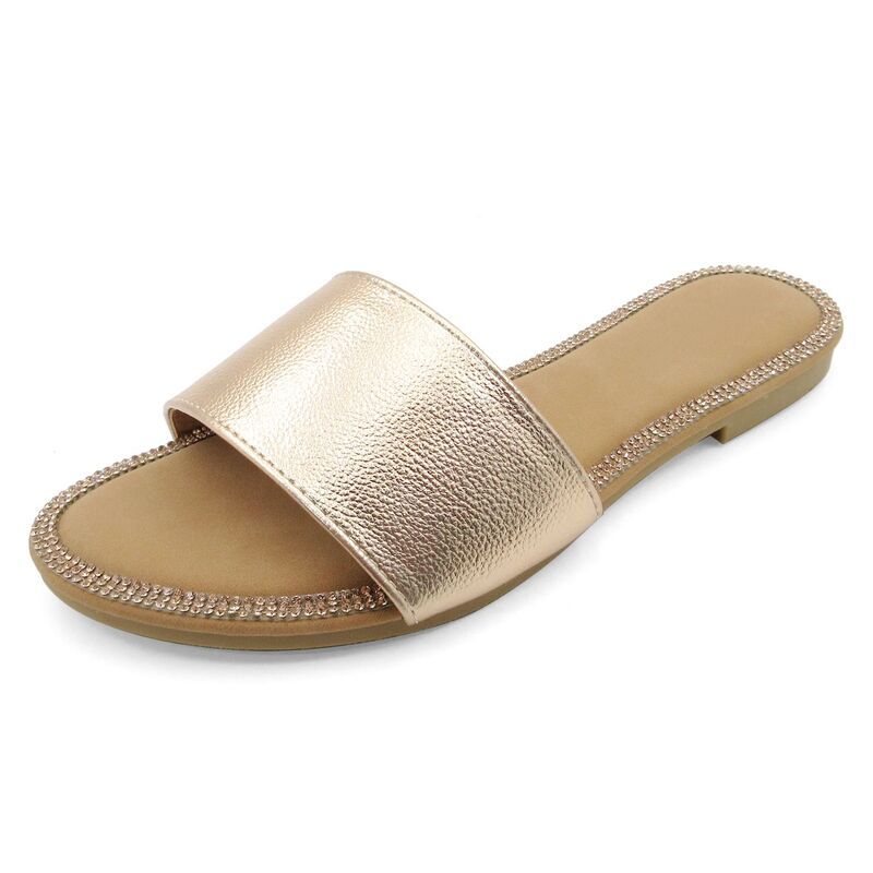 FC デザイン レディース シューズ サンダル ミニ FC Design Minimal Slide Sandals with CrystalTrimmed Footbed Rose Gold ゴール 12,360円