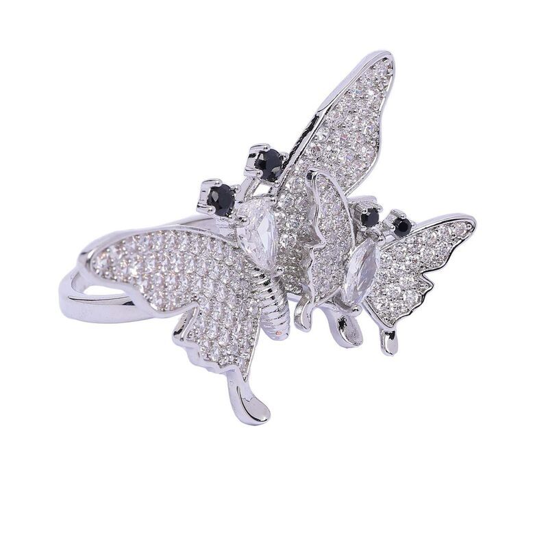 エージーピーパリ レディース アクセサリー リング AGPARISilver Cute Fluttering FreeSize Silver シルバー