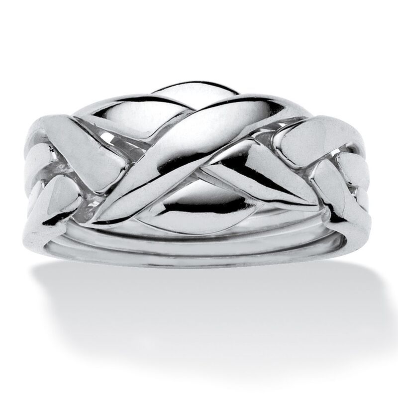 パームビーチジュエリー レディース アクセサリー リング PalmBeach Jewelry Braided Puzzle Ring Silver シルバー