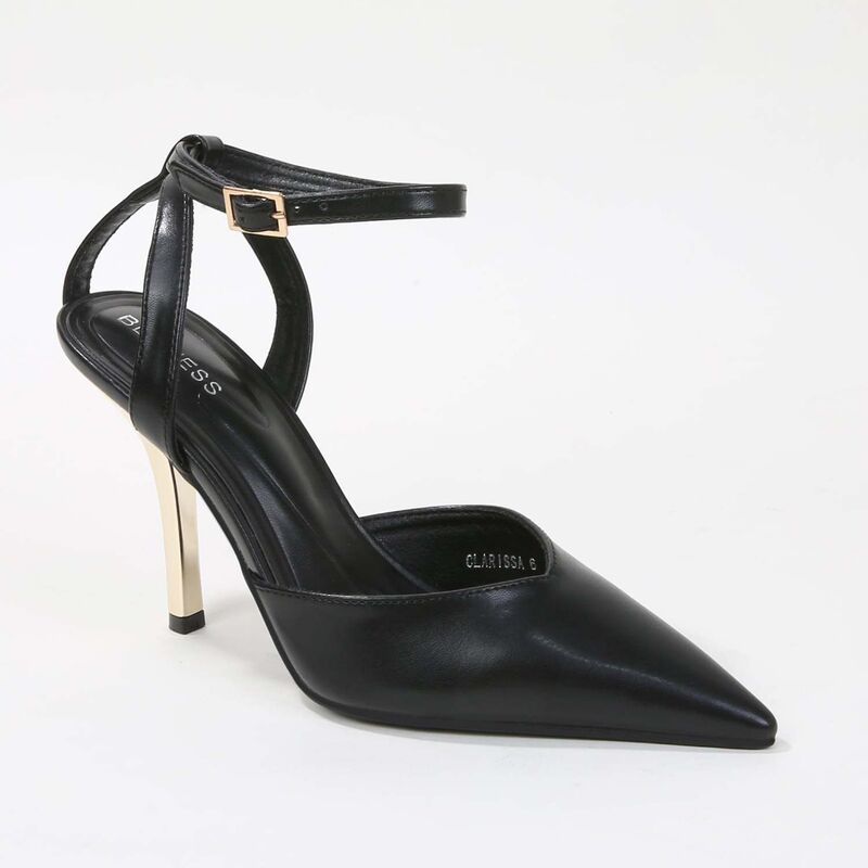 バーネス レディース シューズ パンプス トール ヒール BERNESS Clarissa Pumps with Metallic Heel Black ブラック