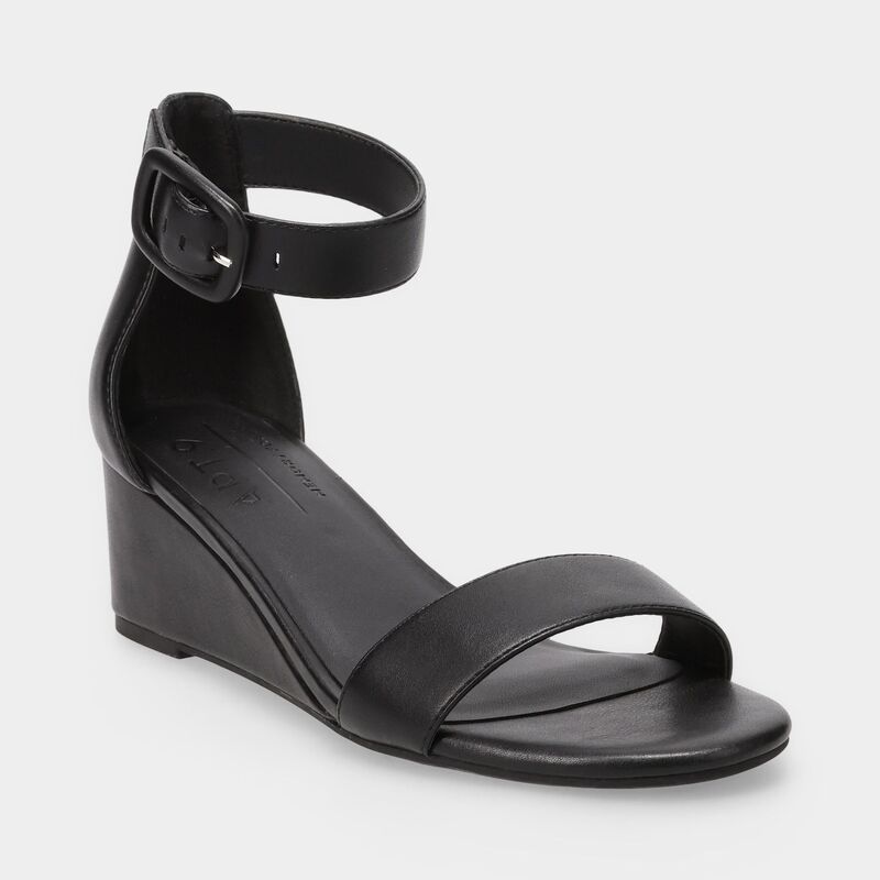 アプトナイン レディース シューズ パンプス サンダル アンクル Apt 9 Womens Wedge Ankle Strap Sandals Black ブラック