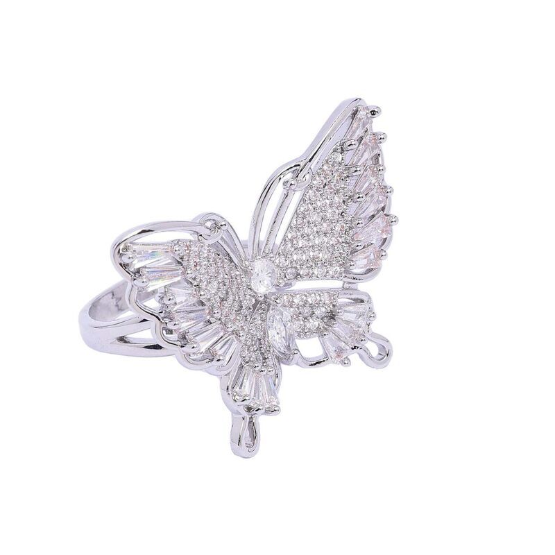 エージーピーパリ レディース アクセサリー リング AGPARIS Butterfly Wide wing Ring FreeSize Silver シルバー