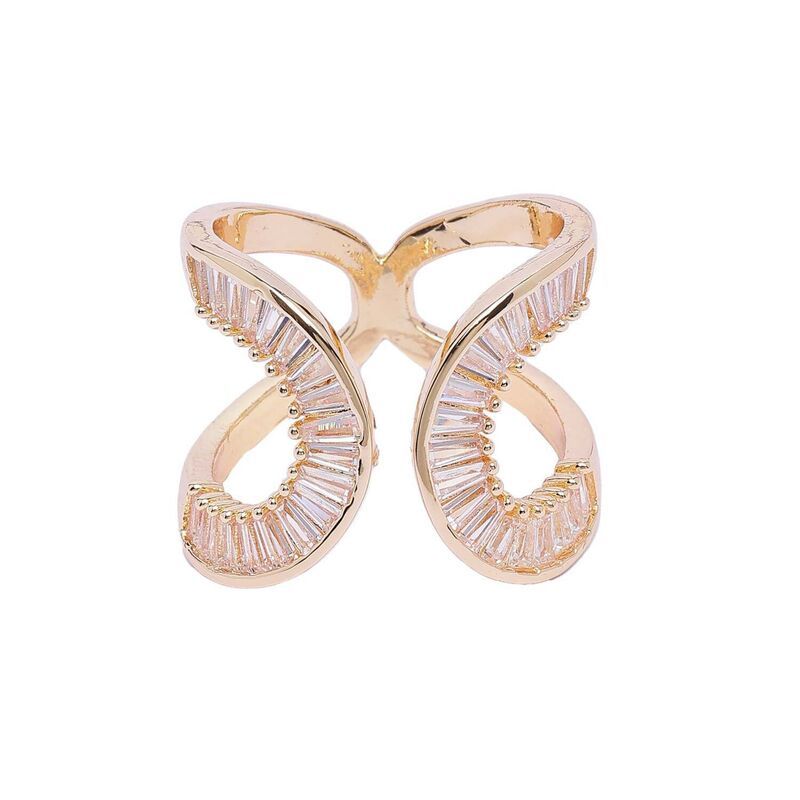 エージーピーパリ レディース アクセサリー リング AGPARIS Golden Crescent Glam ring FreeSize Gold ゴールド