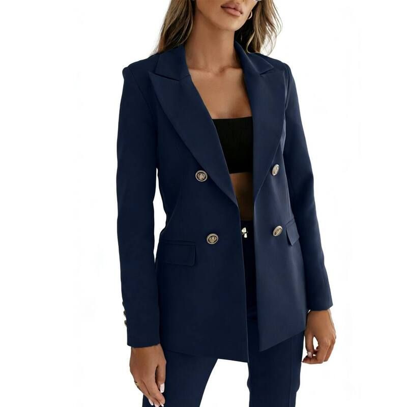 クリアフラワー レディース アウター ジャケット・ブルゾン ブレザー ClearFlower Womens Breasted Blazer Casual Elegant Suit Jacket Dar