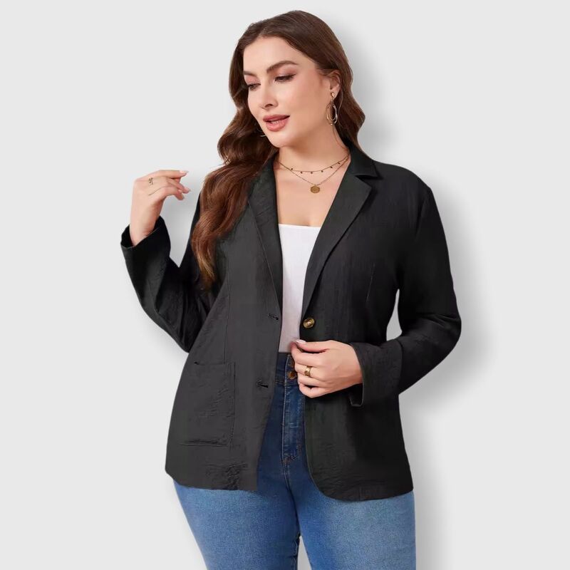 クリアフラワー レディース アウター ジャケット・ブルゾン プラスサイズ ブレザー リネン ClearFlower Plusize Linen Blazer Lightweight Casual Ja