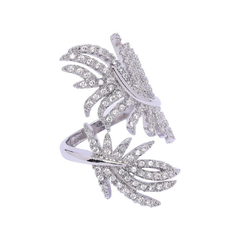 エージーピーパリ レディース アクセサリー リング AGPARISilver Feathered Ring FreeSize Silver シルバー