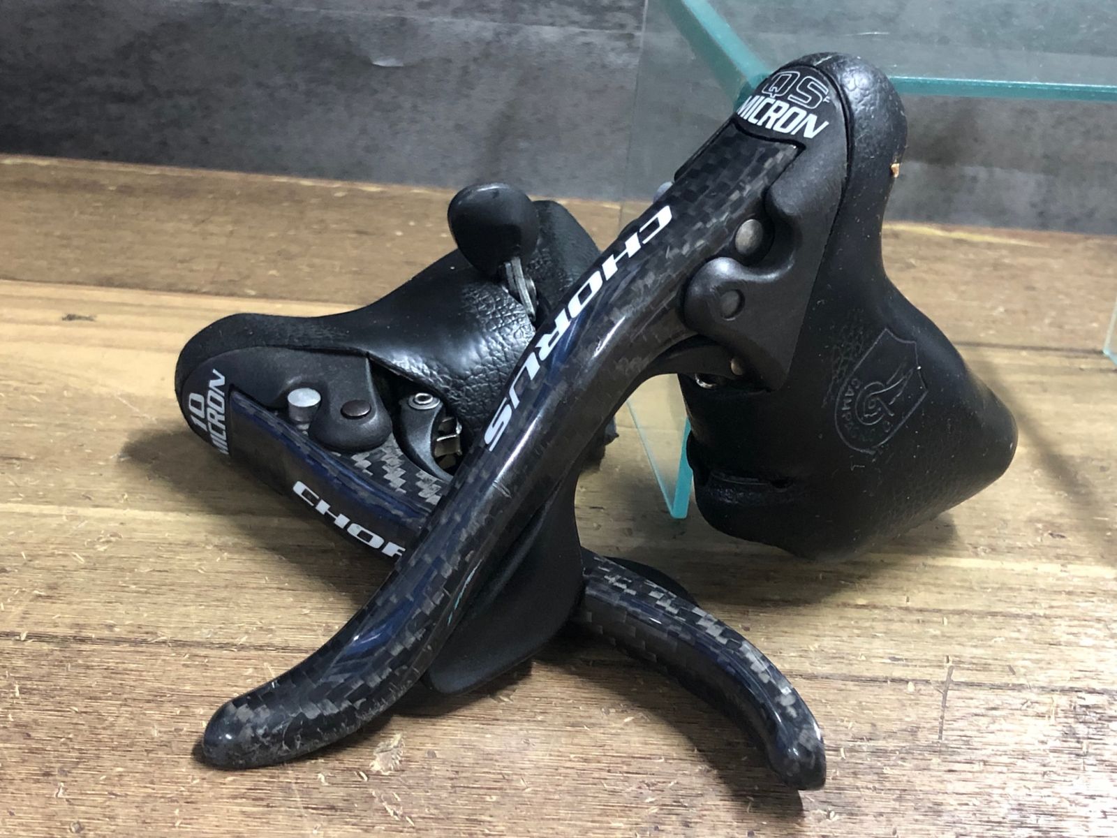 JY325 カンパニョーロ Campagnolo コーラス CHORUS QS MICRON エルゴパワー レバー 10S ※変速不良のためジャンク