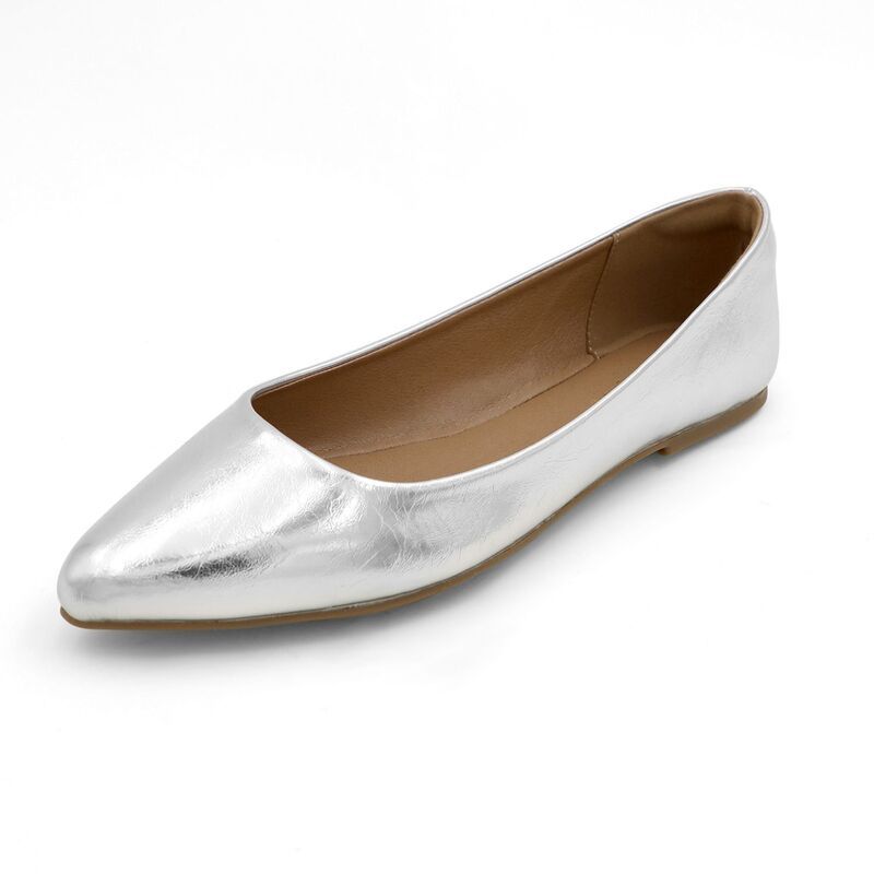 FC デザイン レディース シューズ サンダル FC Design Womens Pointed Toe Ballet Flats Classic Everyday Comfort Shoesilve