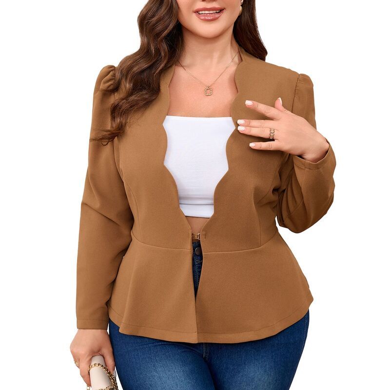 クリアフラワー レディース アウター ジャケット・ブルゾン プラスサイズ ブレザー ClearFlower Womens Plusize Blazer Suit Jacket Formal Scall