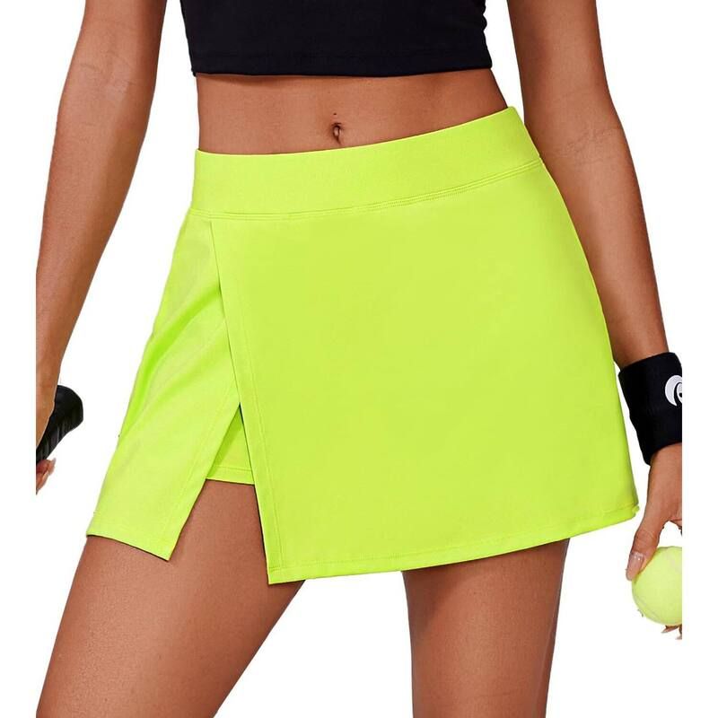 ピンスパーク レディース ボトムスカート サイドスリット A ライン Pinspark Womens High Waisted A Line Tenniskort Side Slit Stretchy